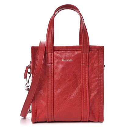 Balenciaga Agneau Arena XXS Bazar Shopper Tote Rouge Cardinal 1 of 9