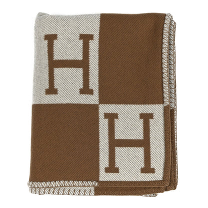 Hermes Wool Cashmere Avalon Blanket Ecru Camel 1 of 3