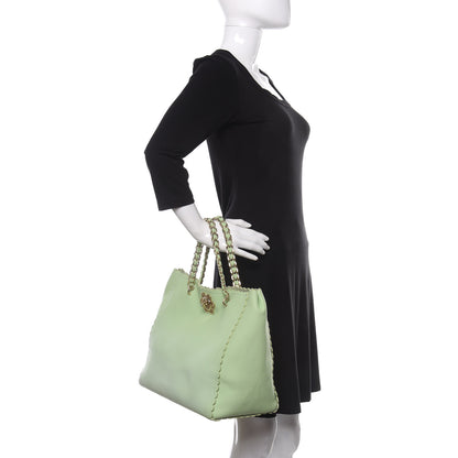 Mulberry Classic Calfskin Cecily Flower Tote Mint Green 2 of 8