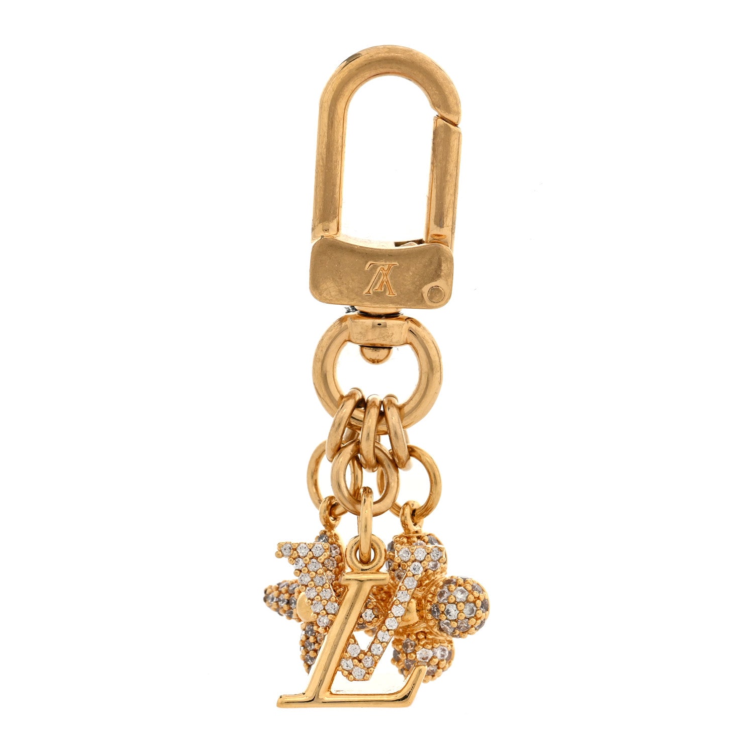 Louis Vuitton Micro Charms LV Iconic Key Holder Gold 1770486