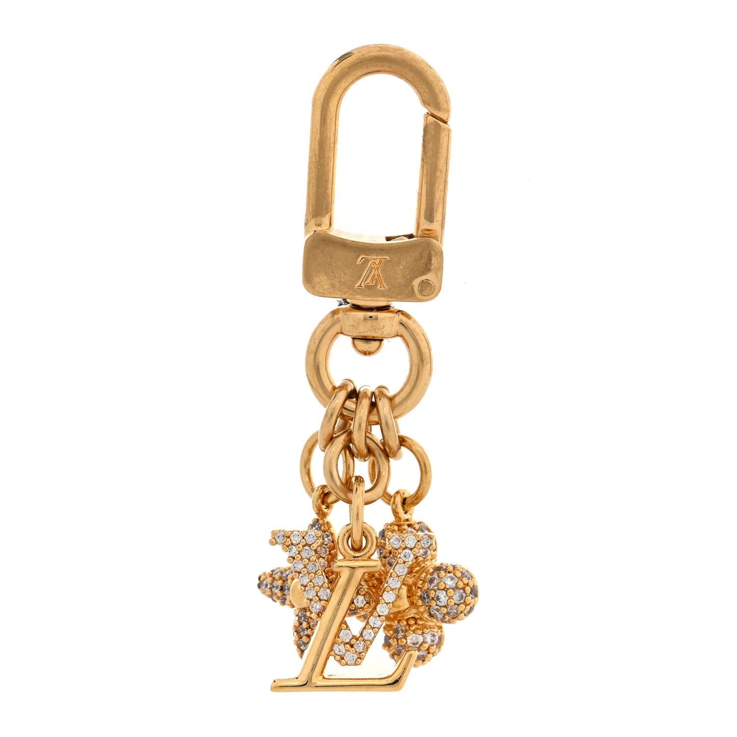 Micro Charms LV Iconic Key Holder Gold