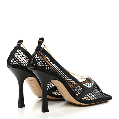 Bottega Veneta Mesh Nappa Chunky Chain Sandals 35.5 Black 4 of 7