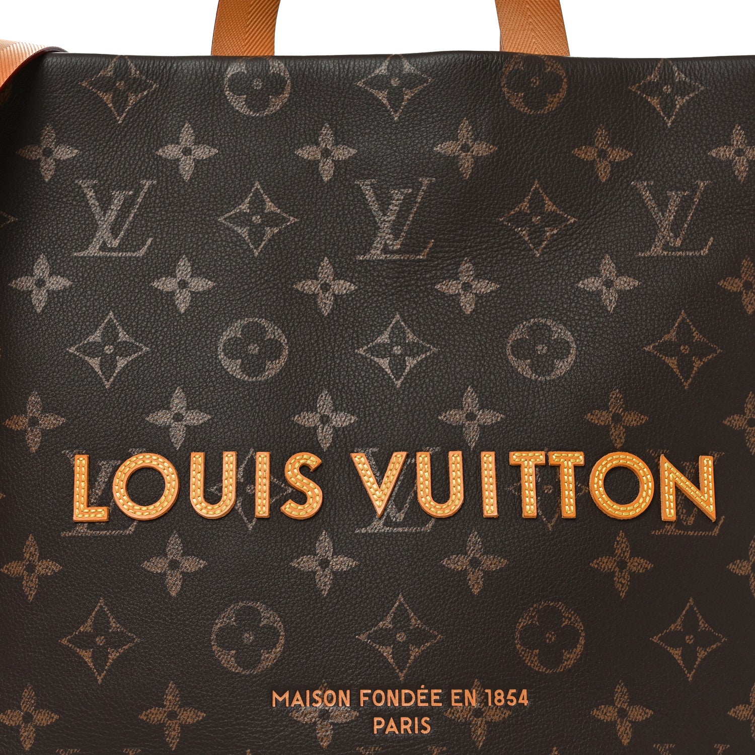 Louis Vuitton Calfskin Monogram Shopper Tote MM 7 of 9
