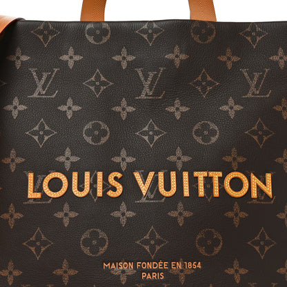 Louis Vuitton Calfskin Monogram Shopper Tote MM 7 of 9
