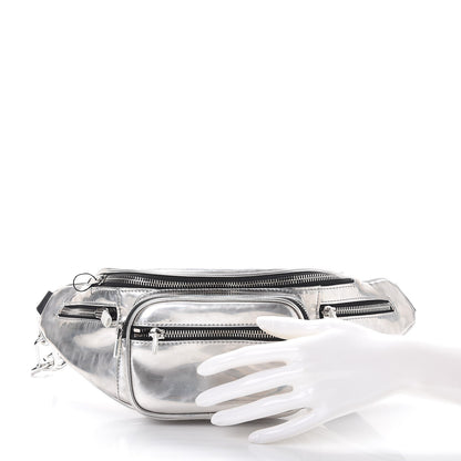 Alexander Wang Mirror Mini Attica Chain Fanny Pack Belt Bag Silver 3 of 10