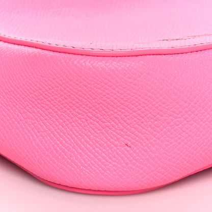 Balenciaga Grained Calfskin Logo XS Ville Camera Bag Acid Pink Black 9 of 9