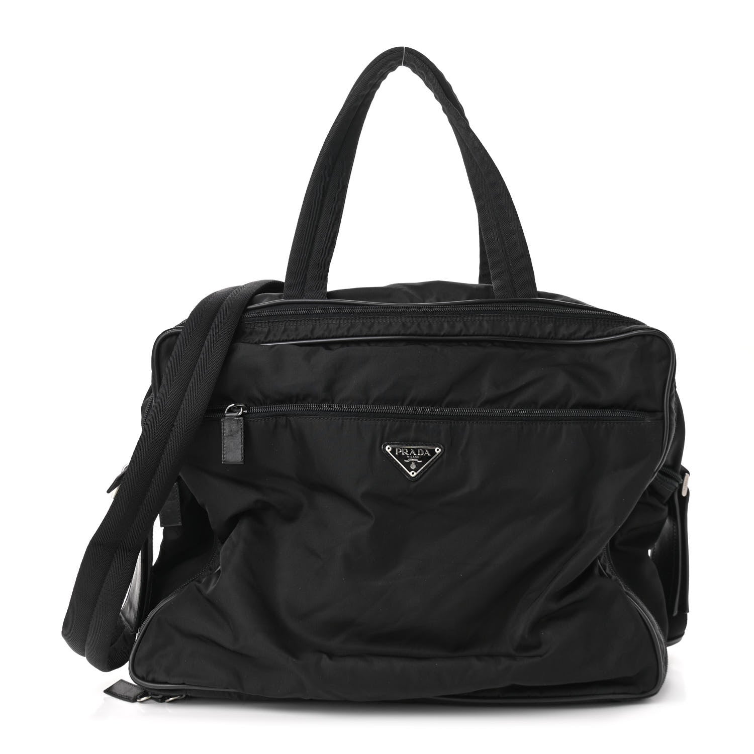Prada Tessuto Nylon Travel Briefcase Black 1 of 10