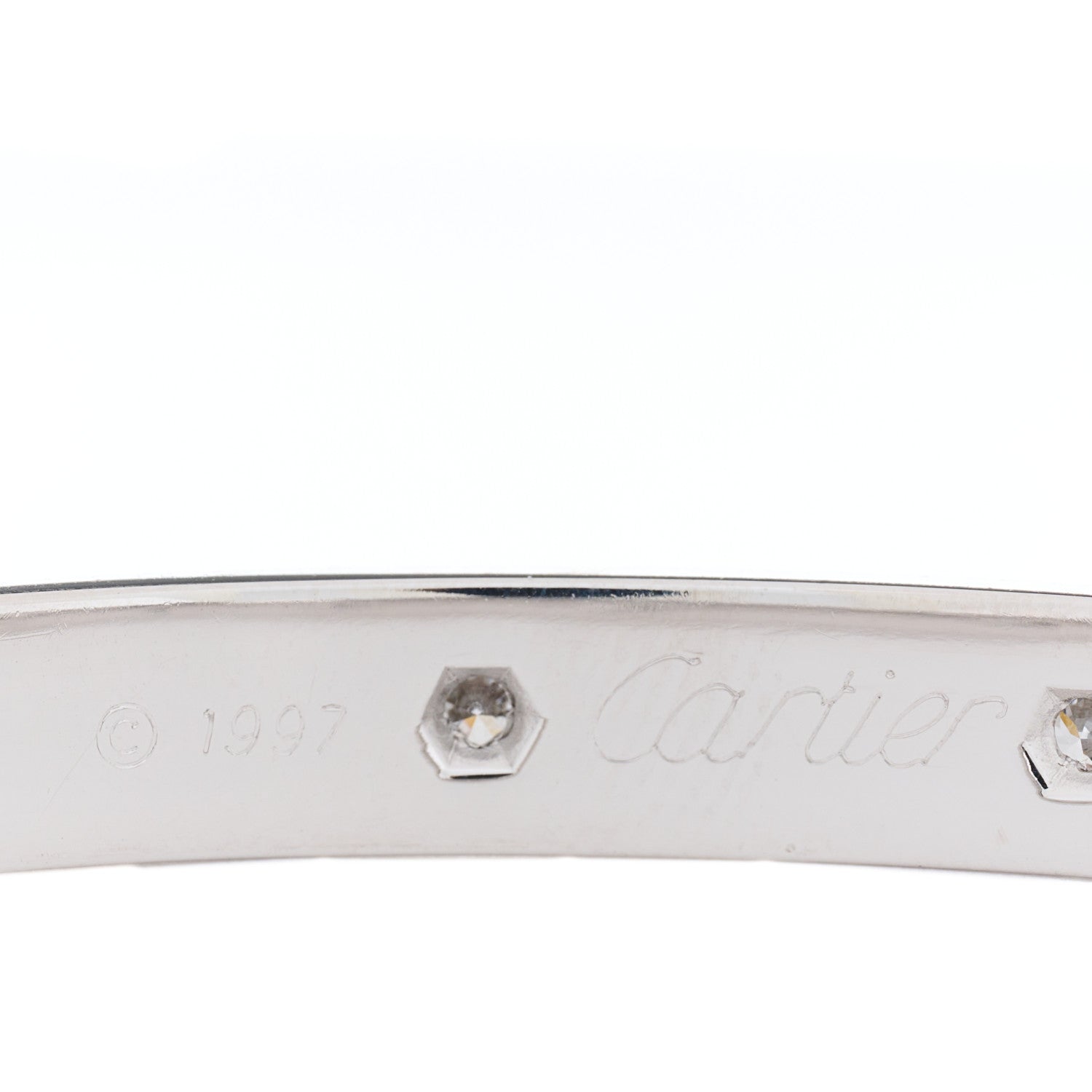 Cartier 18K White Gold 10 Diamond LOVE Bracelet 16 4 of 4