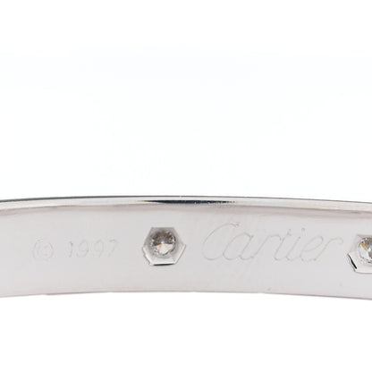 Cartier 18K White Gold 10 Diamond LOVE Bracelet 16 4 of 4