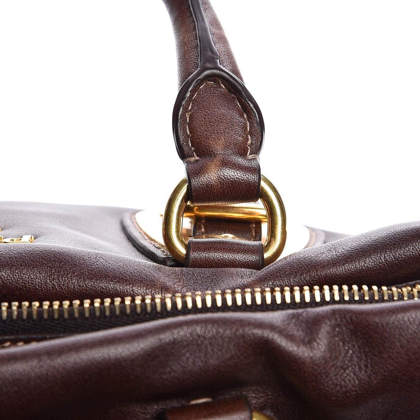 Soft Calf Shopping Satchel Nocciolo