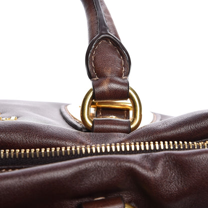 Prada Soft Calf Shopping Satchel Nocciolo 13 of 15