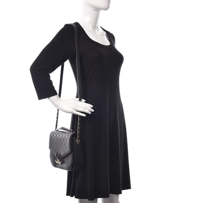 Chanel Grained Calfskin Quilted Medium Cuba Top Handle Flap Black 2 of 14