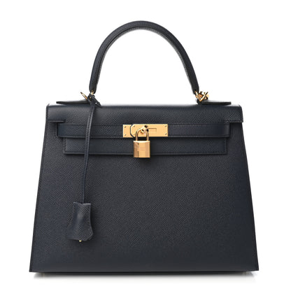 Hermes Epsom Kelly Sellier 28 Bleu Indigo 1 of 12