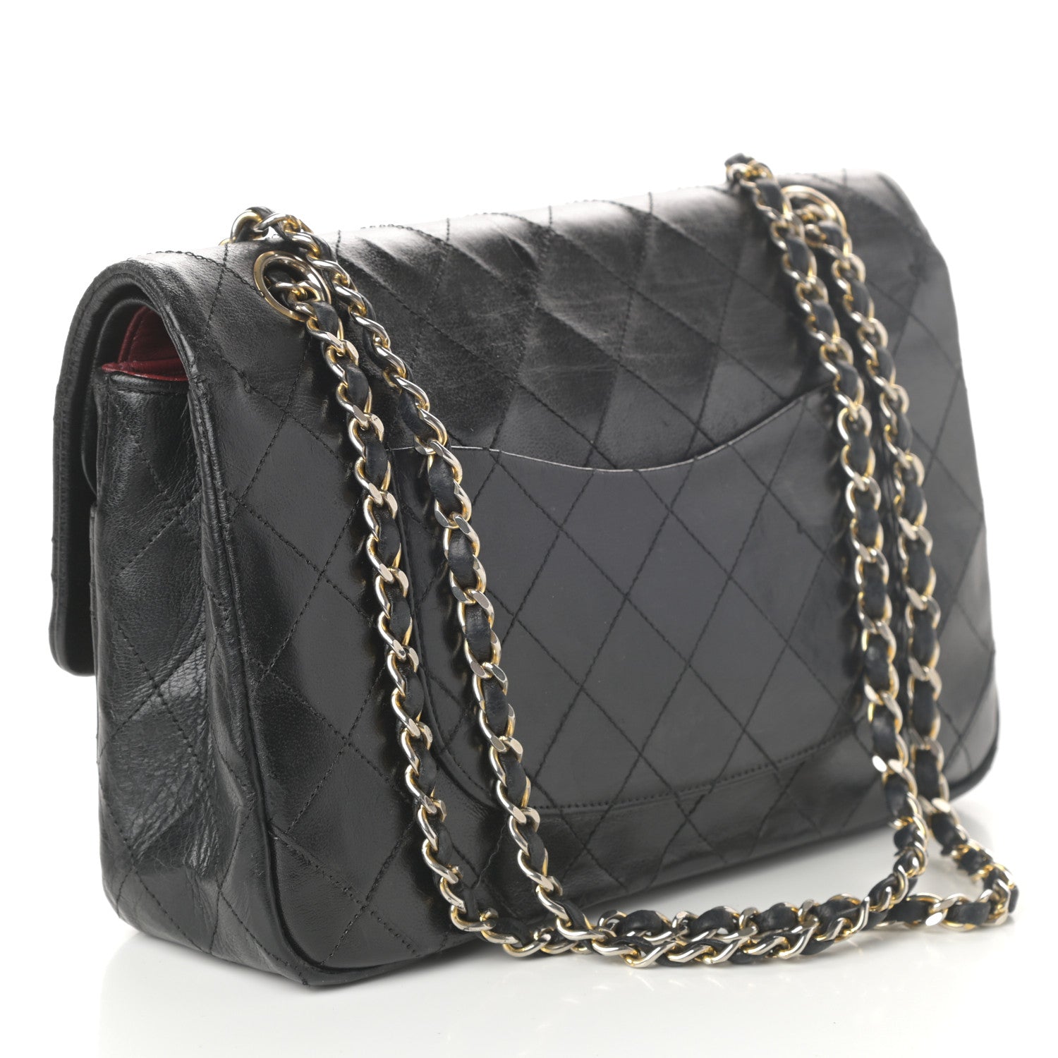Chanel Lambskin Quilted Medium Double Flap Black 3 of 15