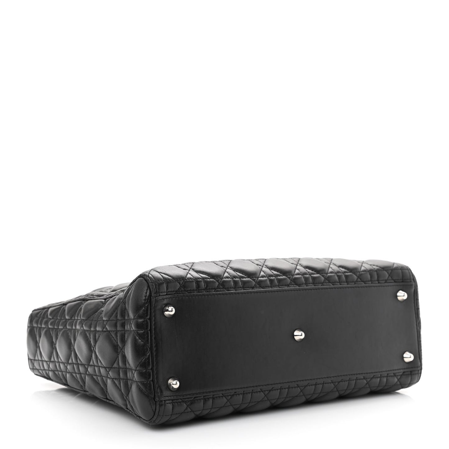 Lambskin Cannage Large Lady Dior Black