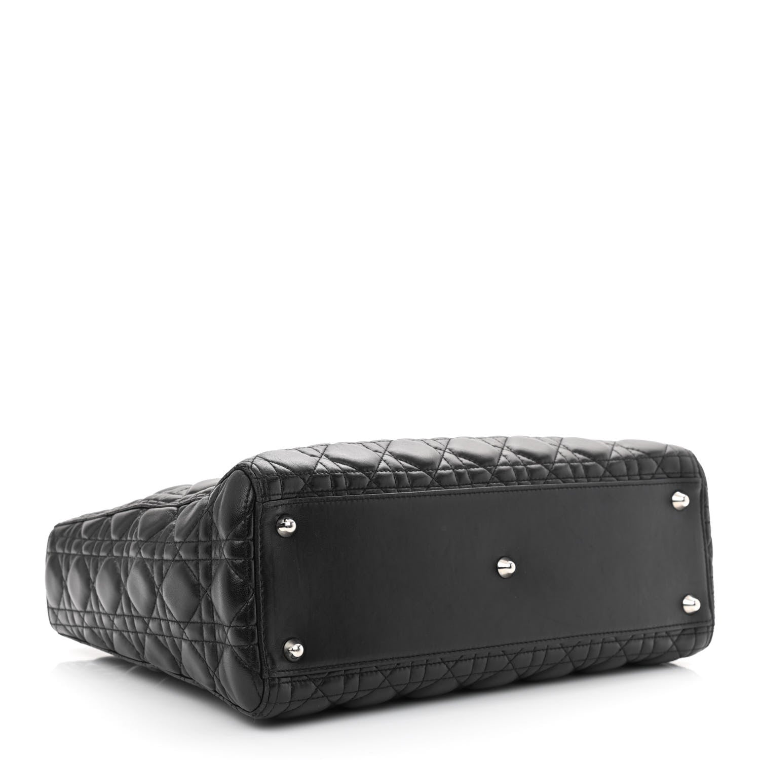 Christian Dior Lambskin Cannage Large Lady Dior Black 4 of 14