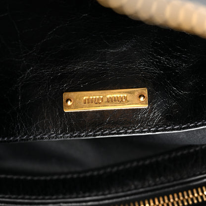 Miu Miu Vitello Shine Top Handle Satchel Black 6 of 11