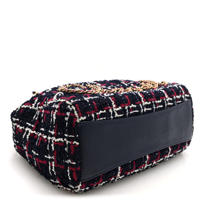 Chanel Tweed Calfskin Signe Hobo Navy Multicolor 4 of 10