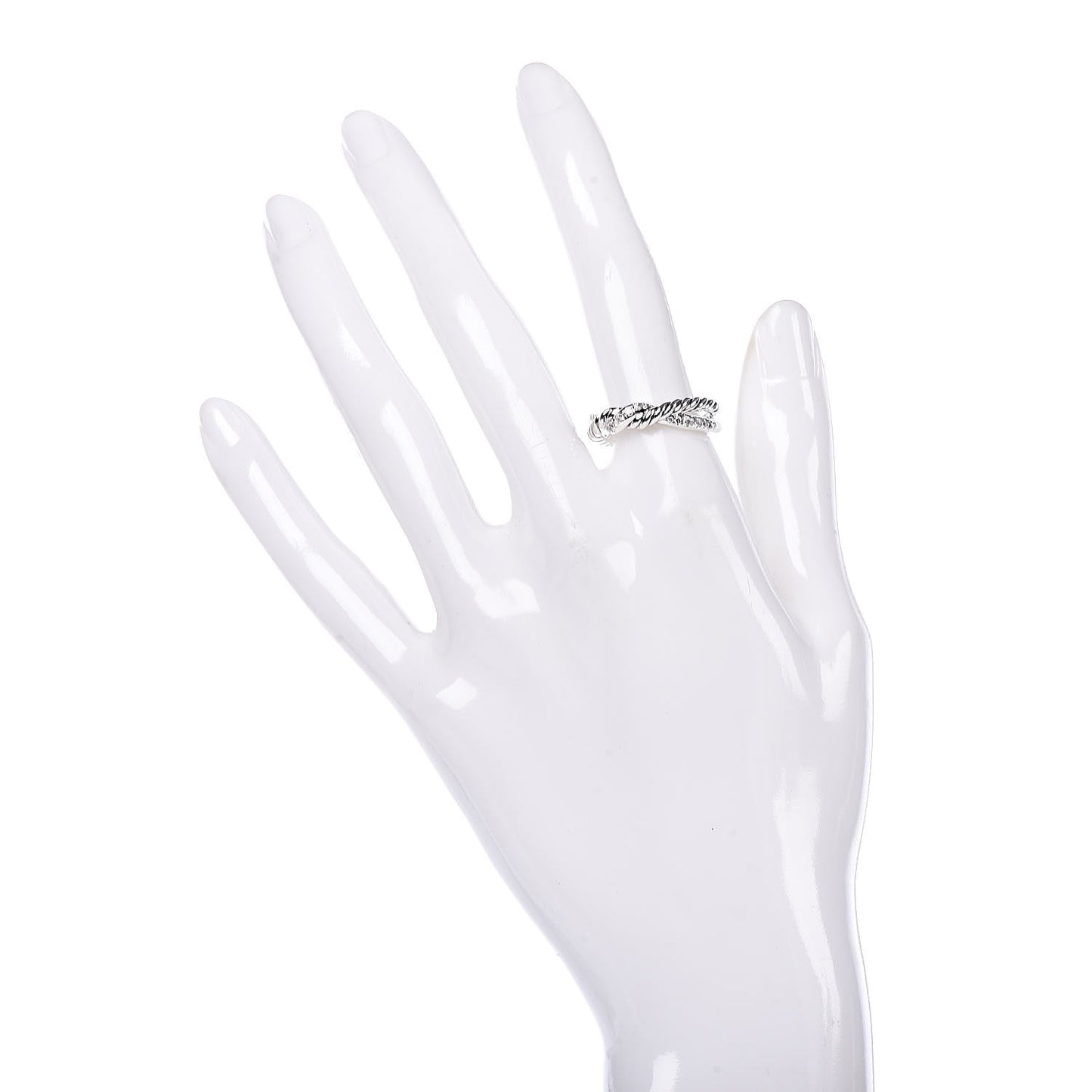 Sterling Silver Diamond Continuance Band Ring 51 5.75