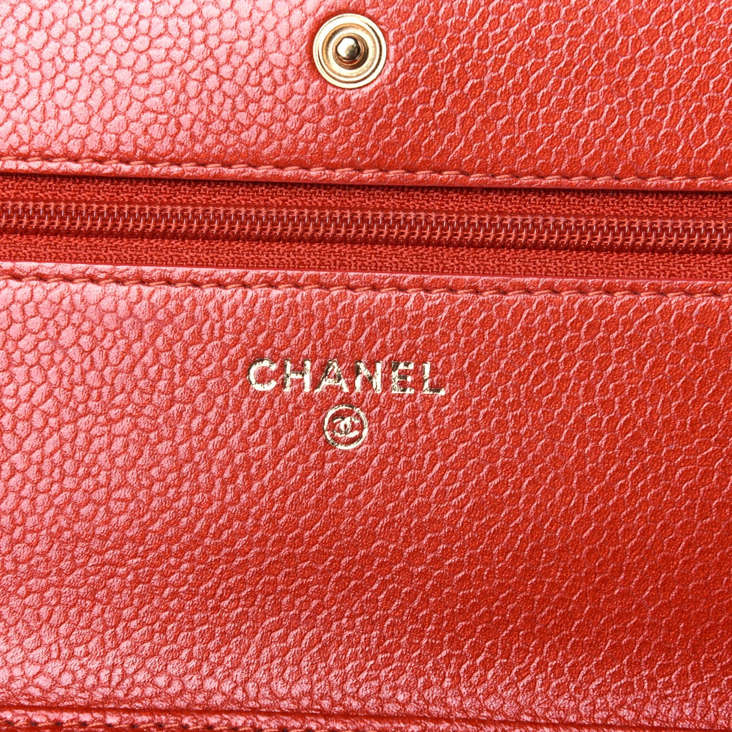 Caviar Quilted Wallet On Chain WOC Red