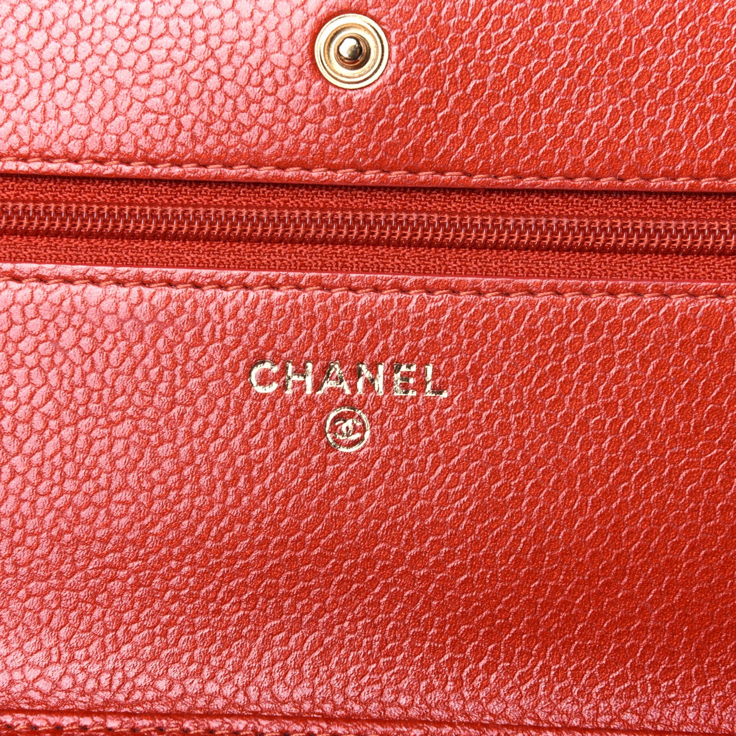 Chanel Caviar Quilted Wallet On Chain WOC Red 8 of 11