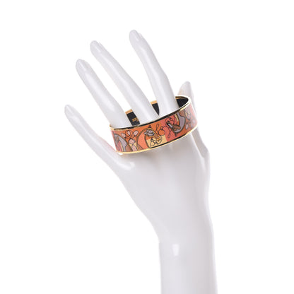 Hermes Enamel Printed Wide Coup De Fouet Bracelet 65 2 of 6