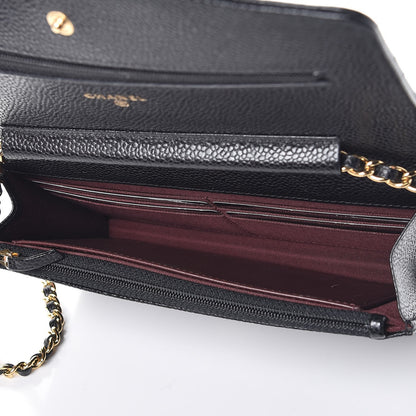 Chanel Caviar Quilted Wallet On Chain WOC Black 5 of 9