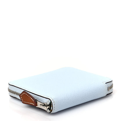Hermes Epsom Silk'in Compact Wallet Bleu Brume 4 of 7