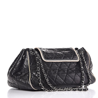 Chanel Lambskin Quilted East West Accordion Flap Black 3 of 18