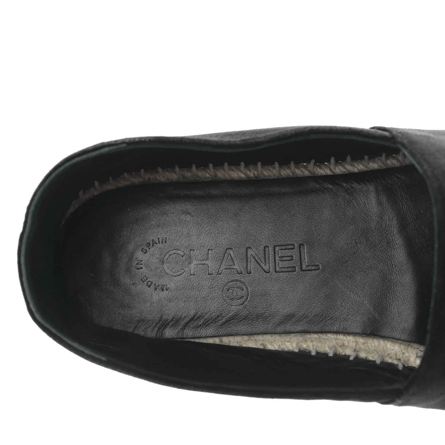 Chanel Velvet Logo Espadrilles 41 Black 7 of 8