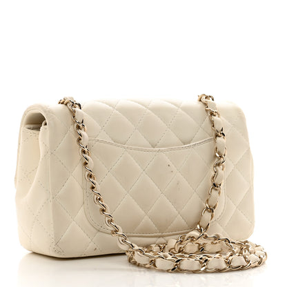 Chanel Lambskin Quilted Mini Rectangular Flap White 3 of 12