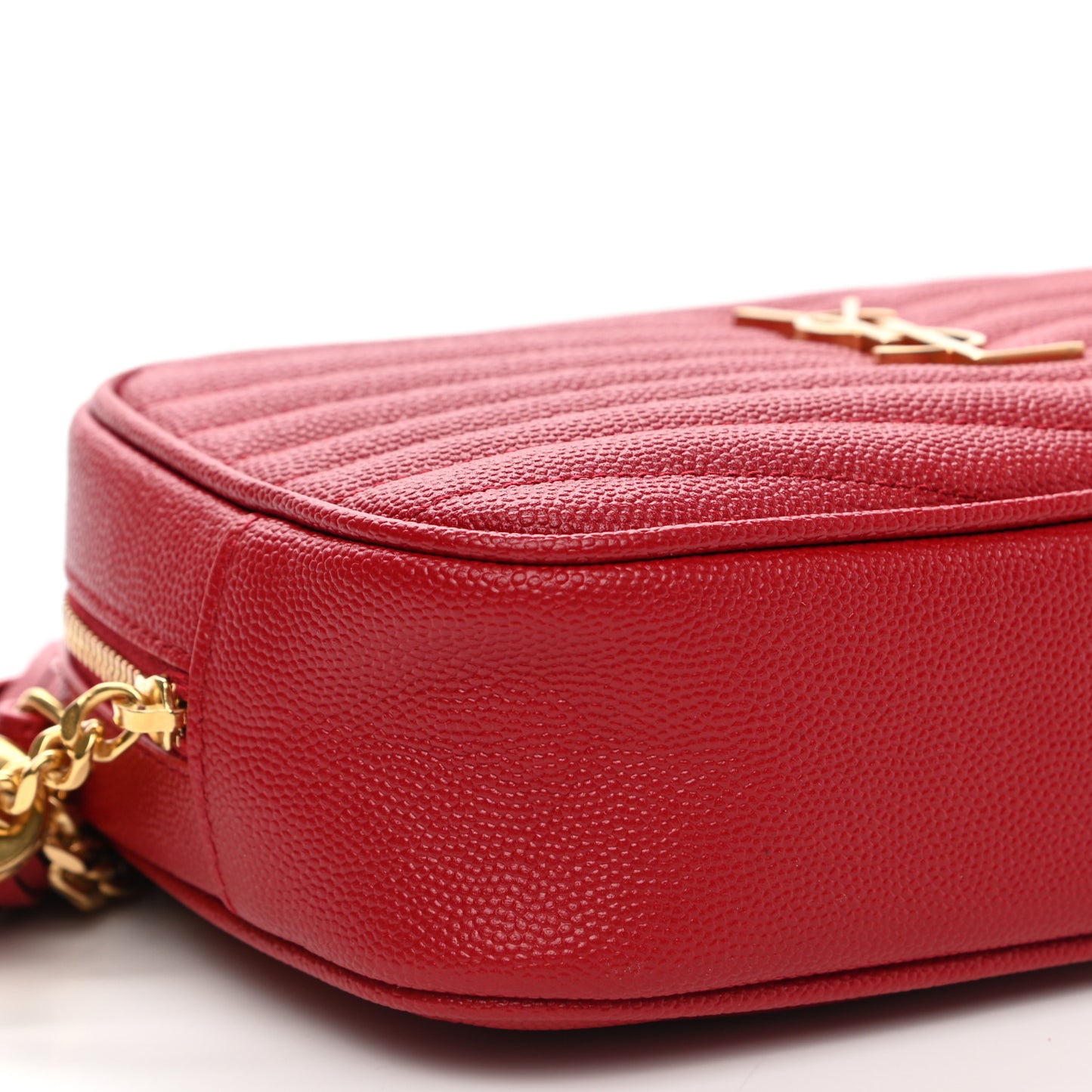 Grain De Poudre Matelasse Monogram Mini Lou Camera Bag Eros Red