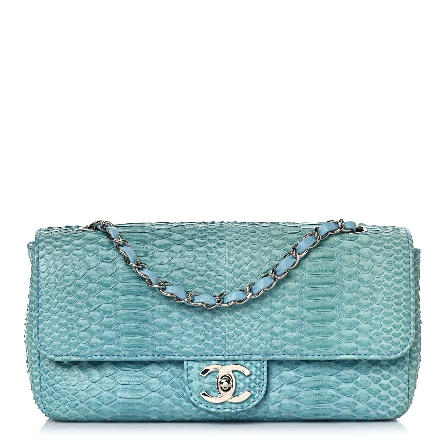 Snakeskin East West Flap Blue