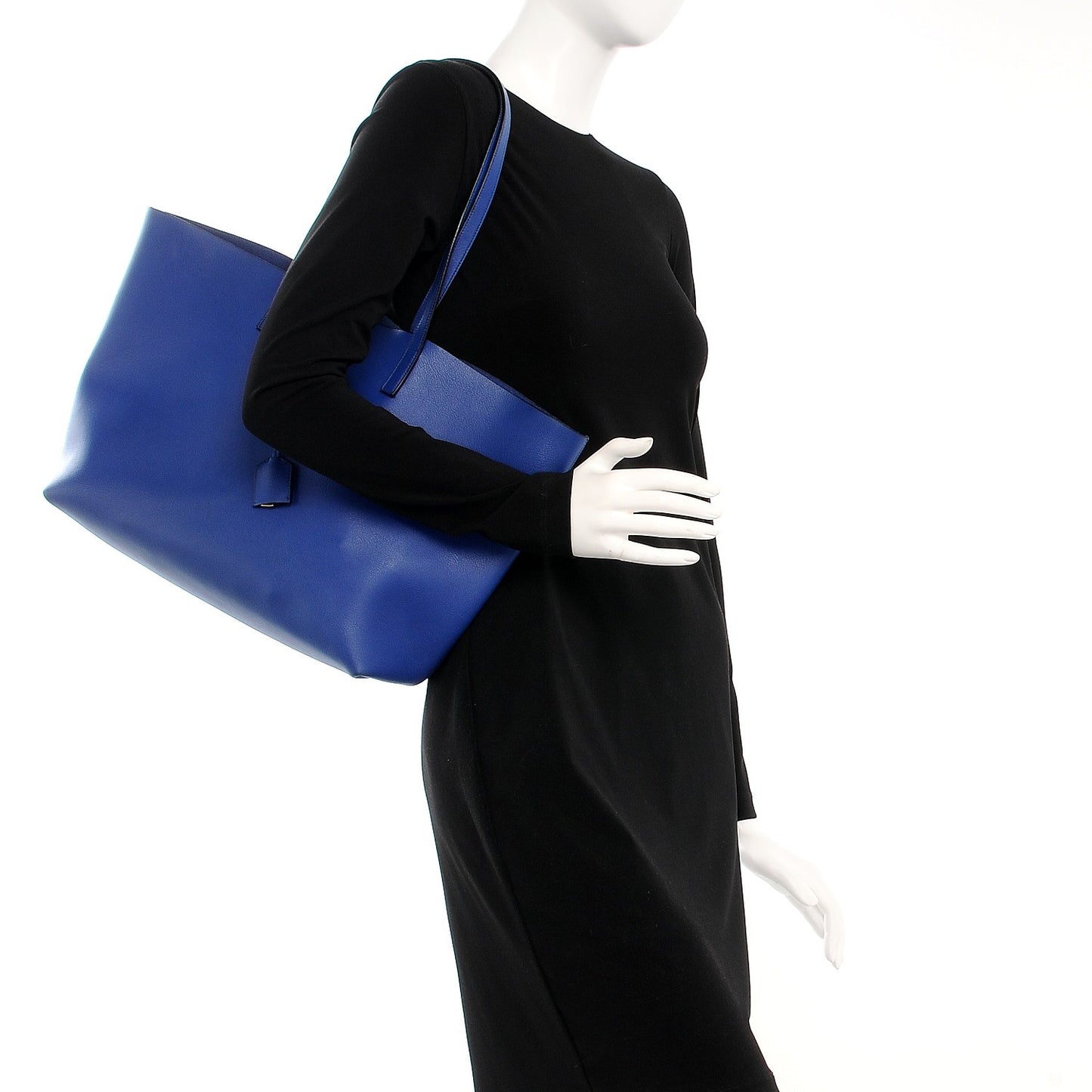 Calfskin Large Shopping Tote Ultramarine