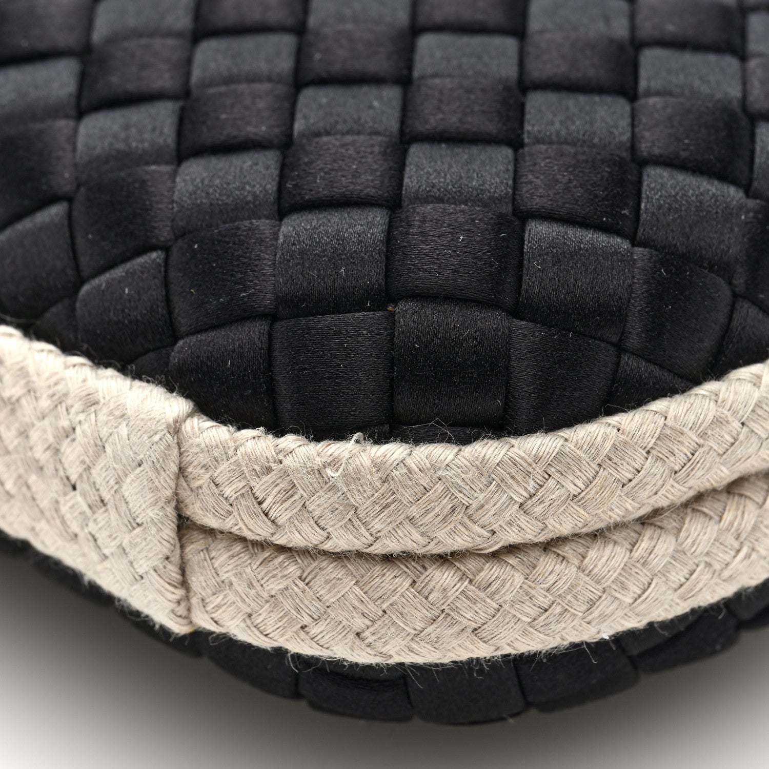 Bottega Veneta Intrecciato Silk Raffia Knot Clutch Black 8 of 8