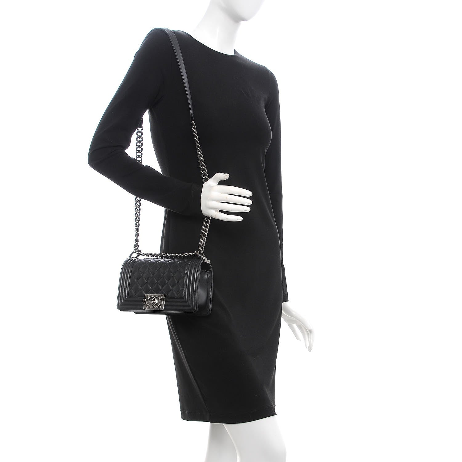 Chanel Calfskin Quilted Small Boy Flap Black 2 of 7