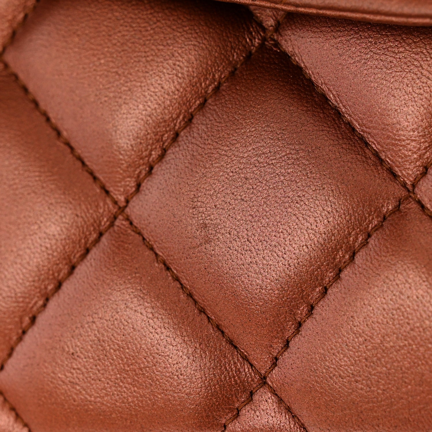Chanel Metallic Lambskin Quilted Jumbo Double Flap Copper 11 of 13