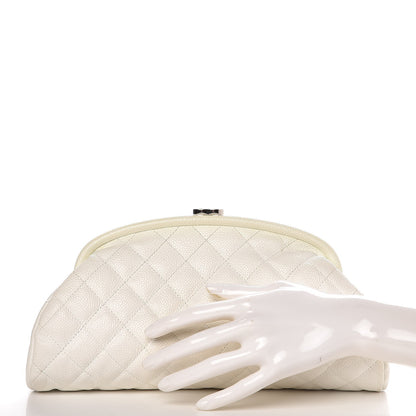 Chanel Caviar Quilted Timeless Clutch White 2 of 9