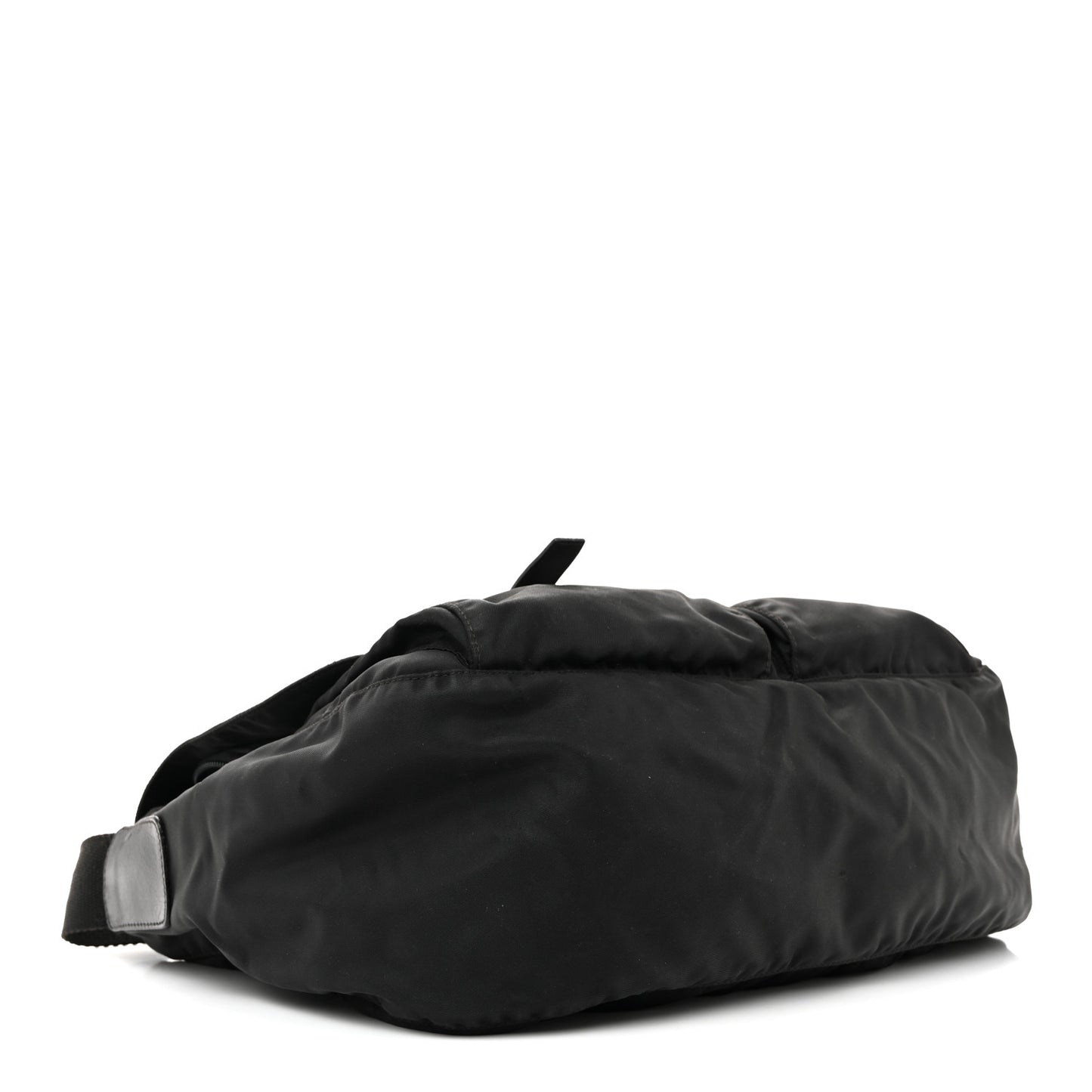 Tessuto Nylon Saffiano Vela Messenger Bag Black