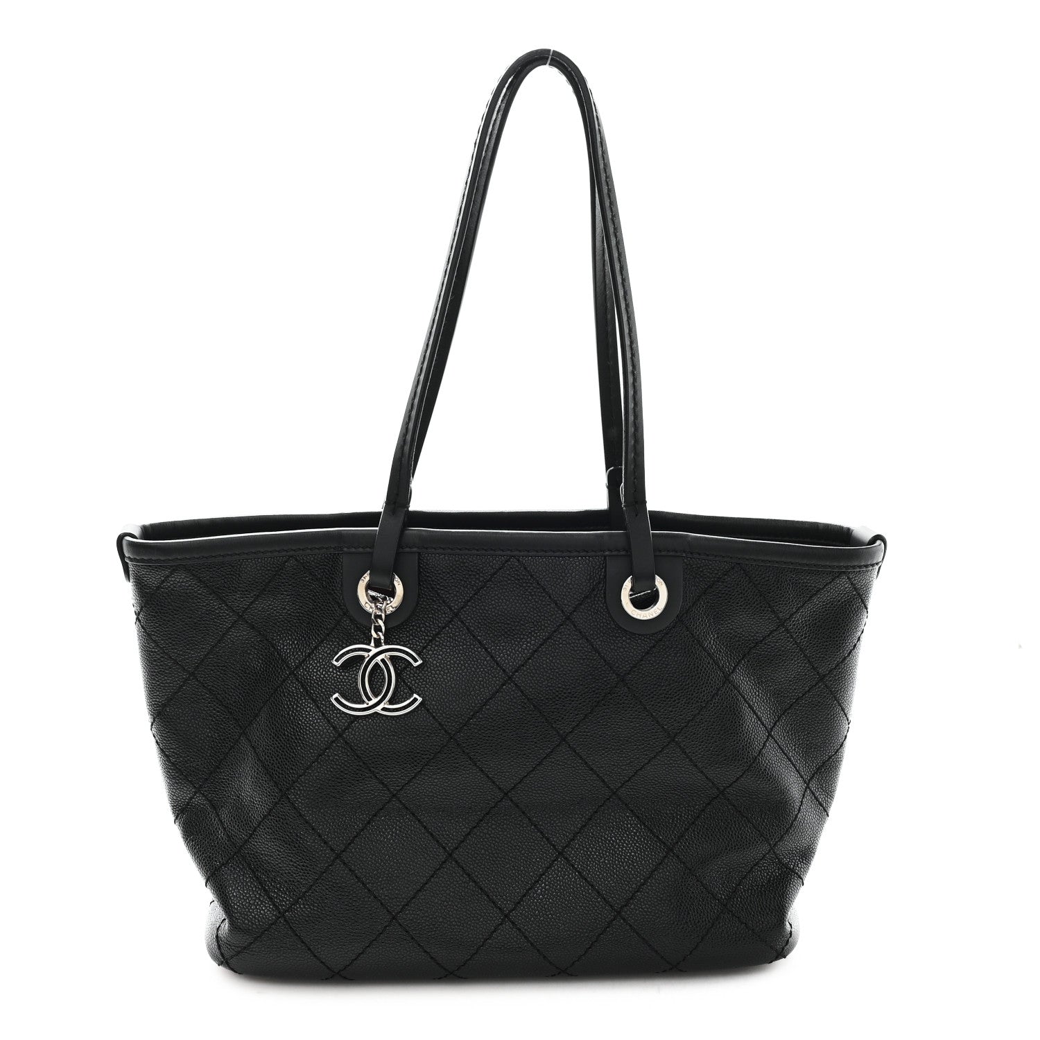 Chanel Grained Calfskin Shopping Fever Tote Black 1 of 11