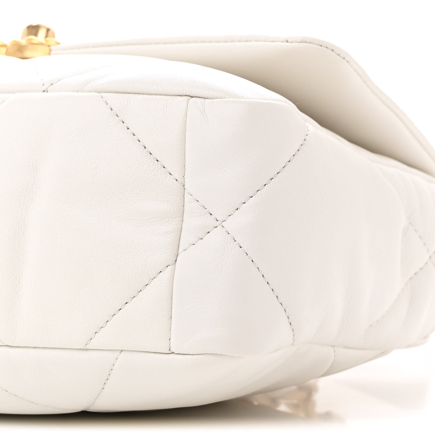 Chanel Lambskin Quilted Medium Chanel 19 Flap White 10 of 15