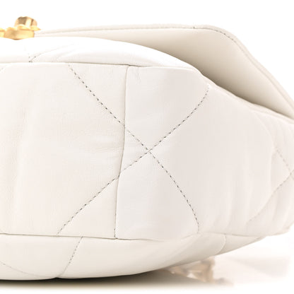 Chanel Lambskin Quilted Medium Chanel 19 Flap White 10 of 15