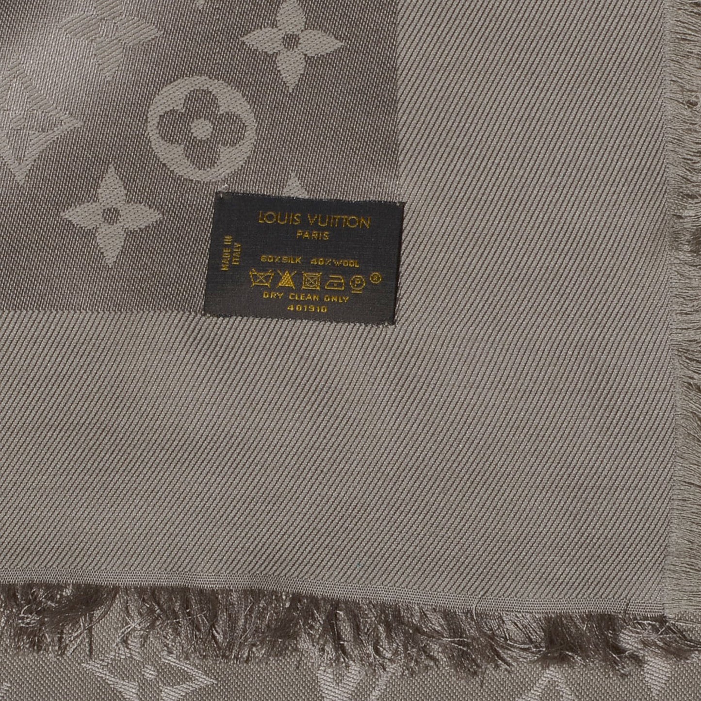 Wool Silk Monogram Shawl Verone
