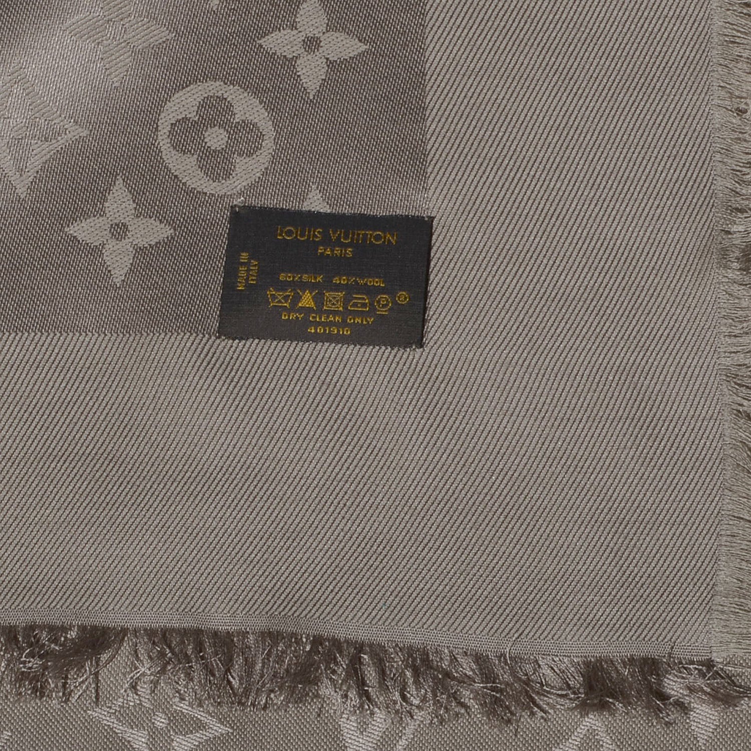 Louis Vuitton Wool Silk Monogram Shawl Verone 6 of 6