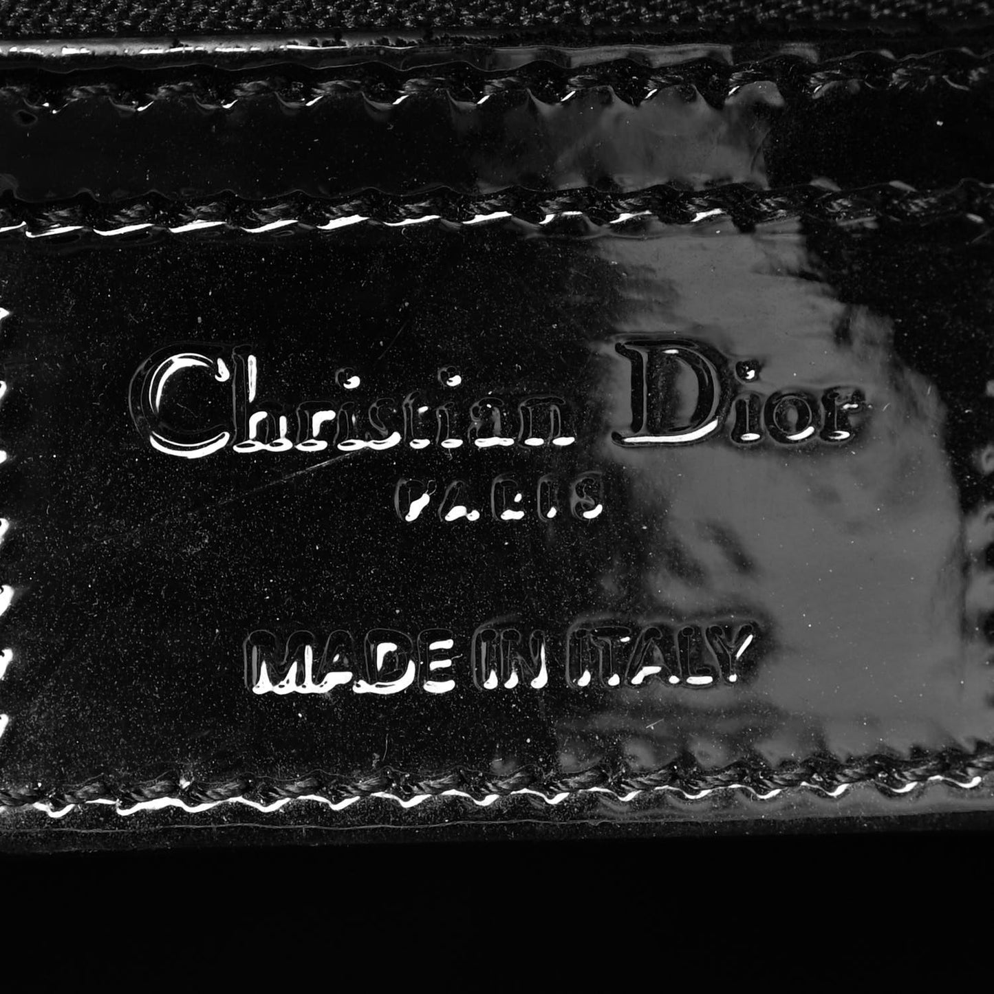 Patent Cannage Large Lady Dior Black