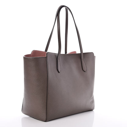 Gucci Dollar Calfskin Medium Swing Tote Grey Field Soft Pink 3 of 8