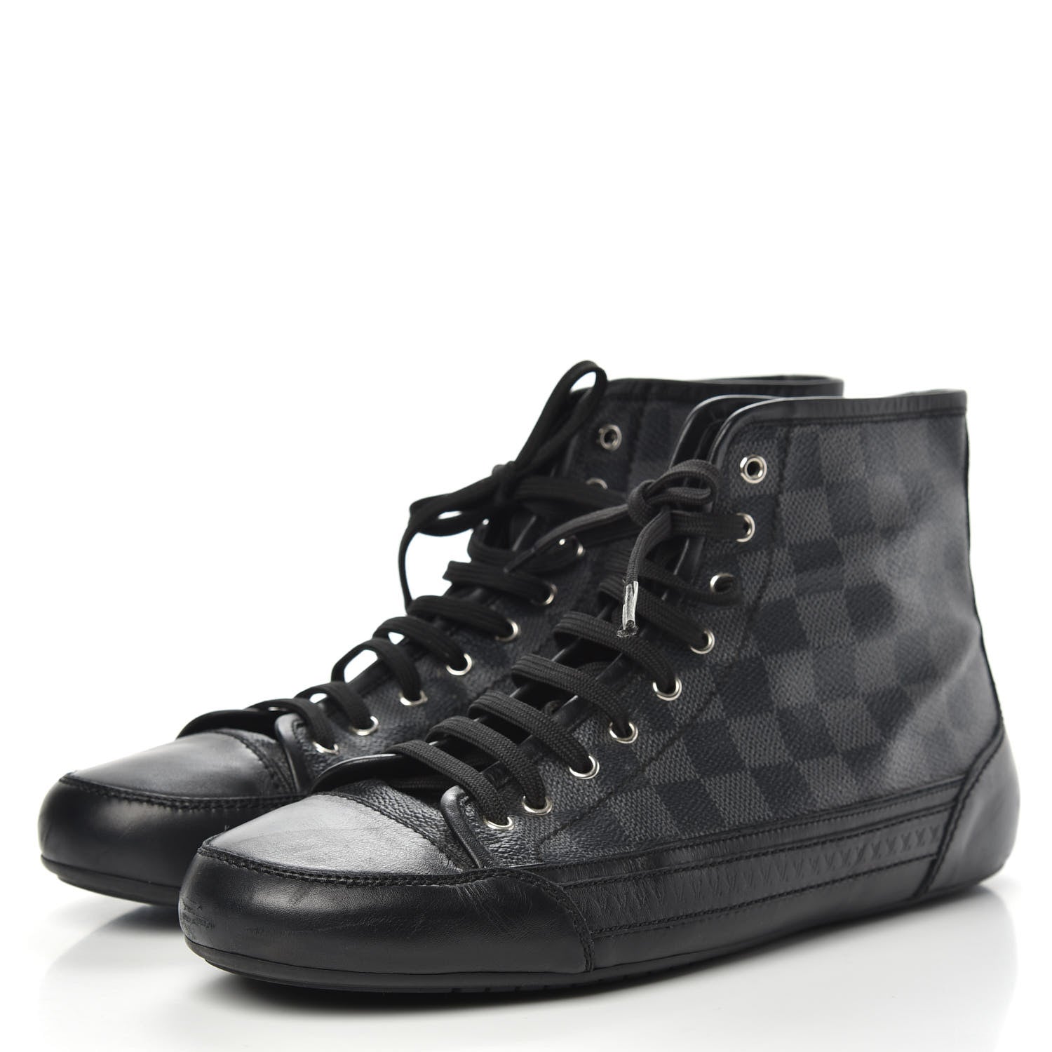 Louis Vuitton Damier Graphite High Top Sneakers 9 3 of 10
