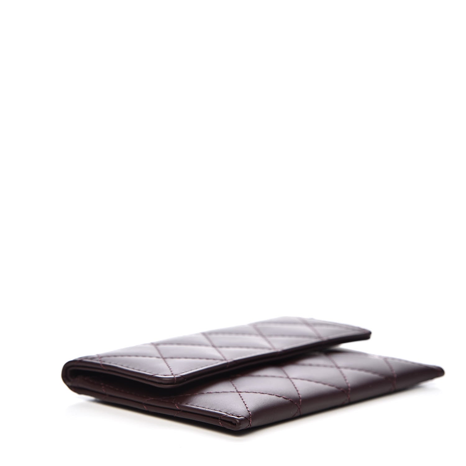 Chanel Lambskin Quilted Wallet On Removable Chain Insert Burgundy 4 of 8