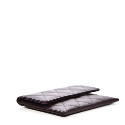 Chanel Lambskin Quilted Wallet On Removable Chain Insert Burgundy 4 of 8