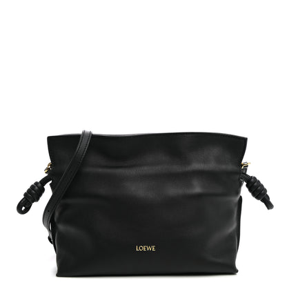 Loewe Calfskin Mini Flamenco Knot Clutch Black 1 of 9